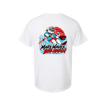 Skip — Make Waves, Bite Hard Tee — back view