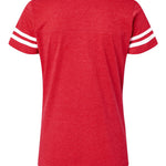 Look Cute, Bark Loud Women’s Football V-Neck — back view