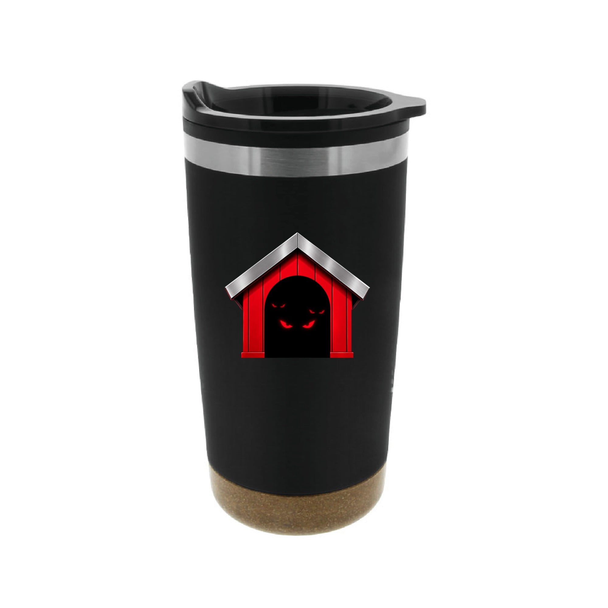 Kirby’s K9s black 20 oz tumbler — Dawg House side