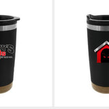 Two views of the same Kirby’s K9s 20 oz tumbler showing both printed sides